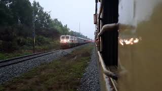 16338 ERNAKULAMOKHA EXPRESS CROSSING 12619 MASTYAGANDHA EXPRESS AT BARKUR [upl. by Echo760]