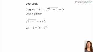 Wortelfuncties Variabelen vrijmaken  Wiskunjeleren [upl. by Ennovyahs]