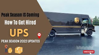 How To Get A Job At UPS  Peak Season  2022 Updates [upl. by Smart]