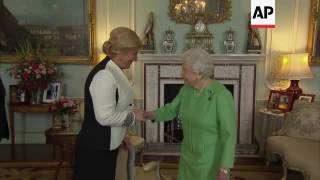 Queen Elizabeth II meets Croatian president [upl. by Emmeram]