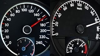 VW Polo vs Skoda Citigo Acceleration 0100 Top Speed compared [upl. by Vivle]