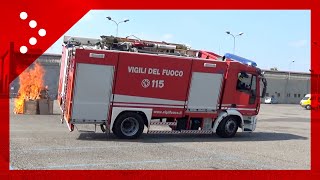 Melegnano si ribalta autobotte dei vigili del fuoco il video dellincidente [upl. by Agemo]