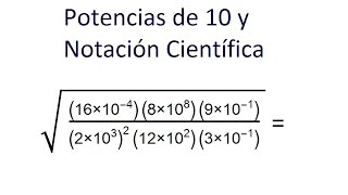 Ejemplo Notación Científica y Potencias de 10 [upl. by Dnomyar233]