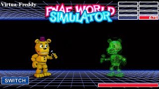 VIRTUAFREDDY BOSS FIGHT  FNAF World Simulator [upl. by Anaj]