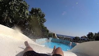 Multi Wave Water Slide at WaterPark Faliraki [upl. by Ellekram830]