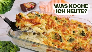 NUDELAUFLAUF MIT SCHINKEN KÄSE amp BROKKOLI  SCHNELL ZUBEREITET amp SO CREMIG  BROKKOLI NUDELAUFLAUF [upl. by Marice95]