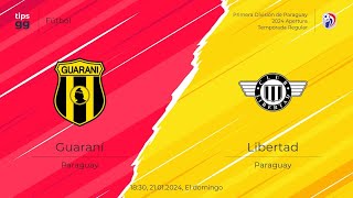 🔥🔥🔥Guaraní ⚫️️🟡⚫️️ Vs Club Libertad ⚪⚫️⚪ l Liga Paraguay 🇵🇾 ⚽️  Clausura  Fecha 3🔥🔥🔥 [upl. by Emirej]