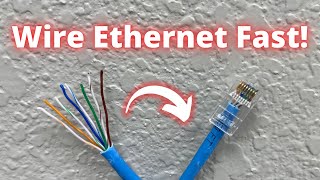 How to wire ethernet cables FAST Cat 5 Cat 5e Cat 6 RJ45 Pass Through Network Connector [upl. by Gomer]