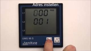 Modbus adres instellen op Janitza UMG96S UMG96RM [upl. by Toombs]