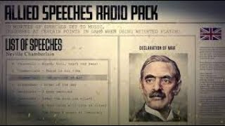 TRADUCCIÓN Español HOI 4 ALIADOS Neville Chamberlain  Declaración de guerra [upl. by Adnilam607]