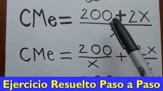 Como calcular el COSTO MEDIO y COSTO MARGINAL microeconomia [upl. by Nuajed473]