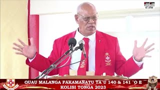 🇹🇴 Malanga Fakafeta’i Fakamanatu Tau 140 amp 141 oe Kolisi Tonga Atele Rev Dr Paula Onoafe Latu [upl. by Nylrem]