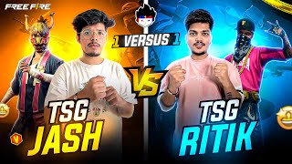 Free Fire TSG Ritik Vs TSG Jash 1 Vs 1 Battle Winner Gets ₹100000🤑💸 Garena Free Fire [upl. by Trotter303]