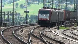 Trainspotting 3 BLSSBB Bahnhof Spiez 18072012 [upl. by Bonn618]