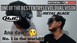 HJC C70 HELMET METAL BLACK UNBOXING [upl. by Fuller848]