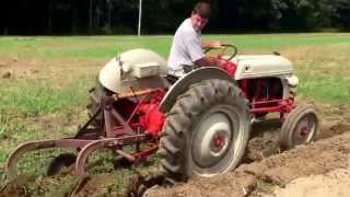 8n Ford plowing with two bottom plow [upl. by Araht]