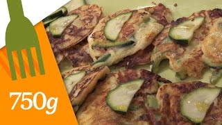 Recette de Galettes de courgette à la feta  750g [upl. by Ardnaek]