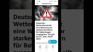 Boltenhagen klütz Deutschland Gewitter Warnung ⚠️ [upl. by Inor655]