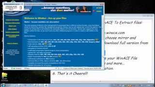 How To Use And Download WinACE To Extract Files [upl. by Tamar]