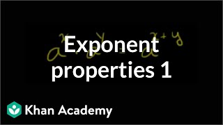 Exponent properties 1  Exponent expressions and equations  Algebra I  Khan Academy [upl. by Ahterahs179]