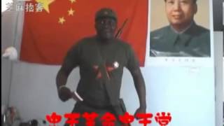 blackman singing chinese red songs [upl. by Noffihc]