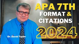 APA 7th Edition Format amp Citations Word  2024 [upl. by Aluino]