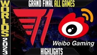 T1 vs WBG Highlights ALL GAMES  S13 Worlds 2023 GRAND FINAL  T1 vs Weibo Gaming [upl. by Nishom787]