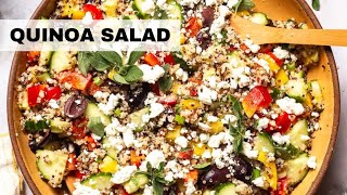 Mediterranean Quinoa Salad Recipe  Healthy Mediterranean Salad [upl. by Draned]