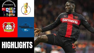 Bayer Leverkusen 04 vs SC Paderborn DFBPokal Achtelfinale Highlights [upl. by Intirb693]