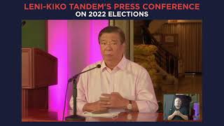 LIVESTREAM Robredo press conference on 2022 Senate slate [upl. by Sung]