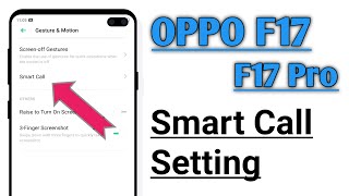 OPPO F17 F17 Pro Smart Call Setting [upl. by Zanas]