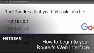 How to Login to your NETGEAR Routers Web Interface  PC and Mac [upl. by Goat]