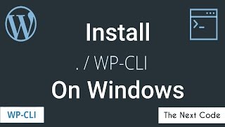 How to install WP CLI on Windows Tutorial [upl. by Yoshi]