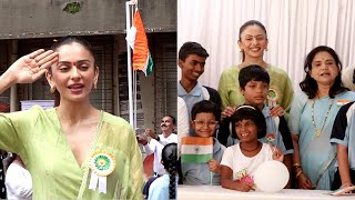 Rakul Preet Singh Independence Day Celebration 2024 With Specially Abled Children [upl. by Ailenroc5]