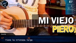 Cómo tocar quotViejo Mi Querido Viejoquot de Piero en Guitarra Acústica HD Tutorial  Christianvib [upl. by Kissner]