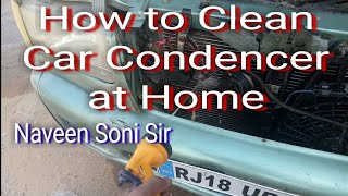 How to Clean Car AC Condenser at Home Tavera AC Condencer Cleaning at Home [upl. by Gannie991]