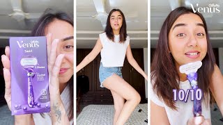 Venus Swirl Review with Prajakta Koli aka MostlySane  Venus Gillette India [upl. by Roehm]