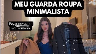 PEÇAS NOVAS  MEU GUARDA ROUPA MINIMALISTA [upl. by Naawaj387]