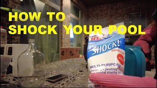 HOW TO SHOCK YOUR POOL  HTC POOL SHOCK [upl. by Bovill]