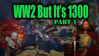 WW2 But Its 1300 and Its BYZANTIUM  Old Europe 1300 HOI4 [upl. by Ssac686]