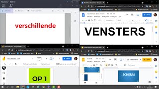Verschillende vensters op 1 scherm [upl. by Rednaeel]