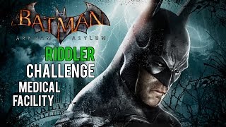 Batman Arkham Asylum  Medical Facility Riddler Challenge Trophies Riddles Teeth and Spirits [upl. by Regen776]