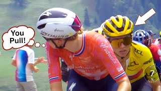 Mind Games Begin Between Vollering and Niewiadoma  Tour de France Femmes avec Zwift 2024 Stage 7 [upl. by Gates]