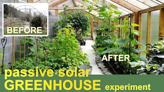 We built a passive solar GREENHOUSE  Here’s what happened [upl. by Rapsag]