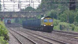 Acton Bridge amp Crewe 170524 Classes 5760666768708890 freighttrains locomotives [upl. by Adnilreh49]