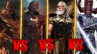 Thanos VS Darkseid VS Odin VS Galactus  Who Would Win [upl. by Sidnac]