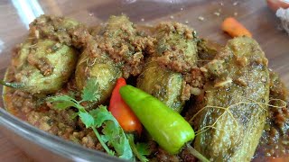 Stuffed Karela RecipeKeema Bharay Karelay Fork amp Flame [upl. by Ultun401]