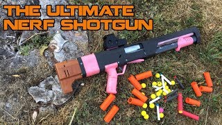 The Dream of a NERF Shotgun is REAL Tube Magazine amp Shell Ejection  Spring Thunder Review [upl. by Ynnob]