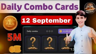 12 September Daily combo cards  hamster Kombat  daily combo card today [upl. by Novikoff]