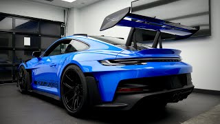 Inviting YOU to the Walk Around of this New Shark Blue 2024 Porsche 911 GT3 RS Weissach Package [upl. by Orwin]